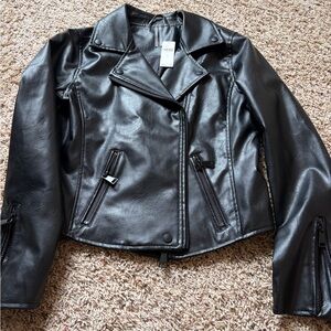 Anthropologie Saige faux LeatherJacket